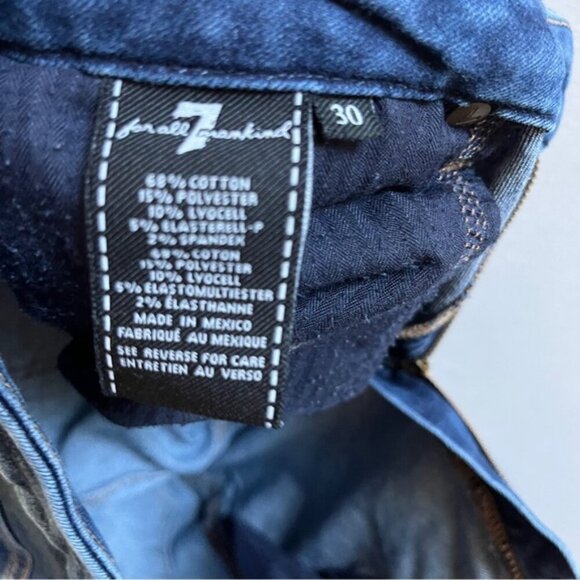 7 For All Mankind Kimmie crop denim jeans Sz 30 - Picture 9 of 13